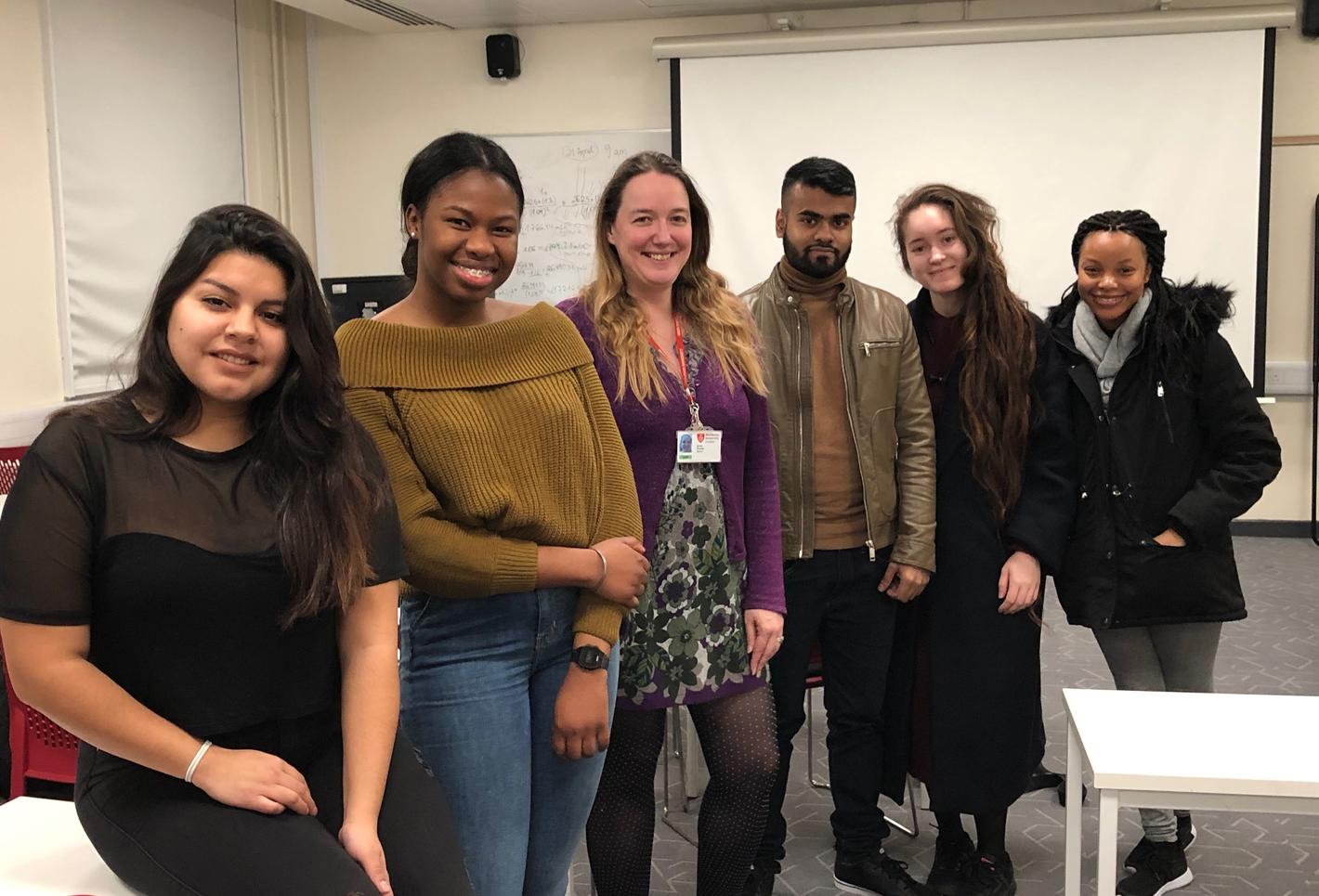 Dr britta with her students