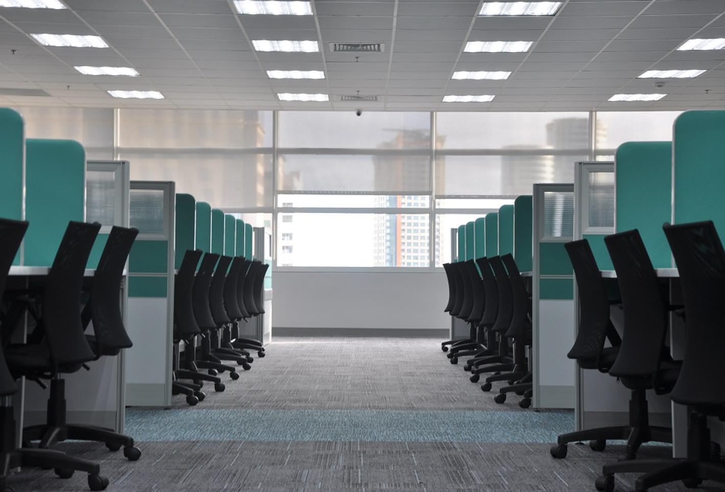 A photo of a working floor/ office