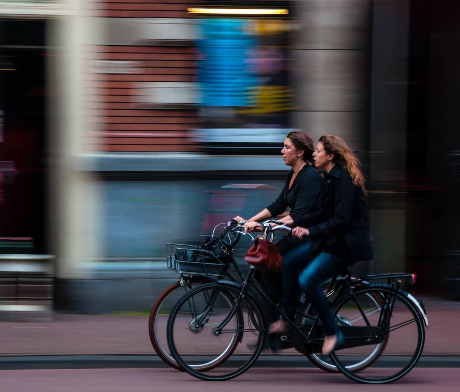 People on bikes