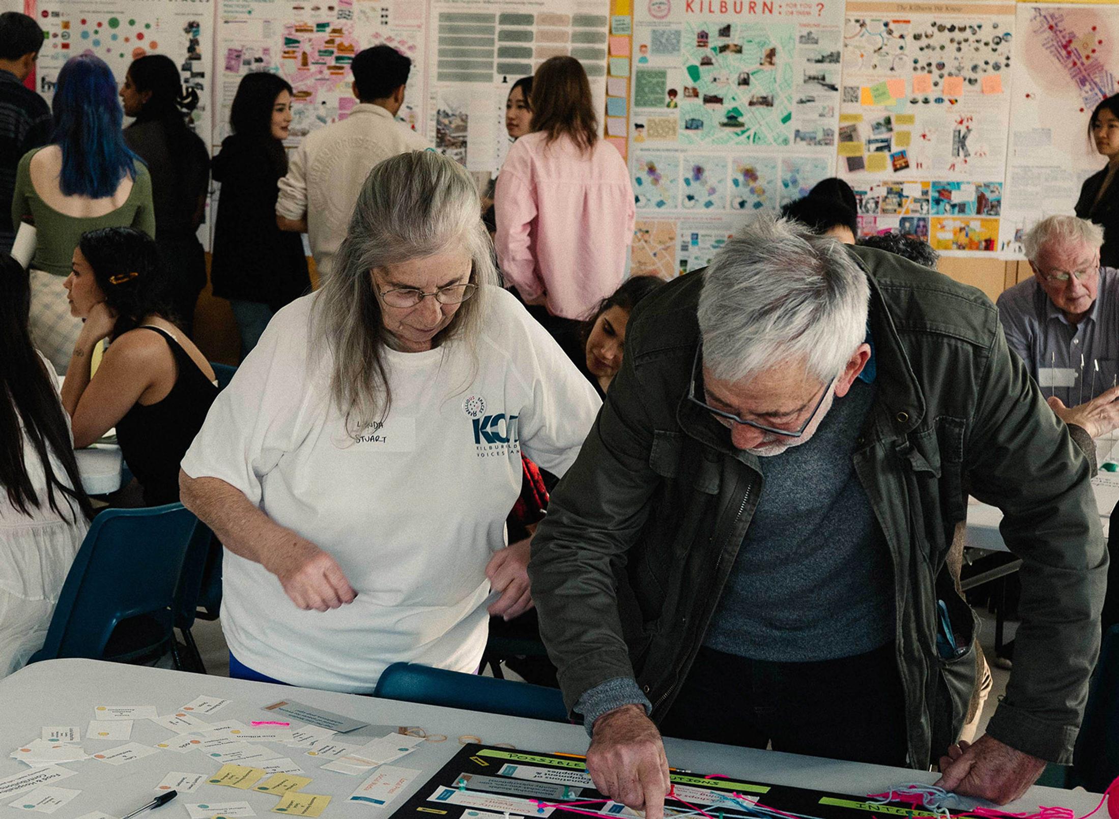 Local residents taking part in brainstorming session.