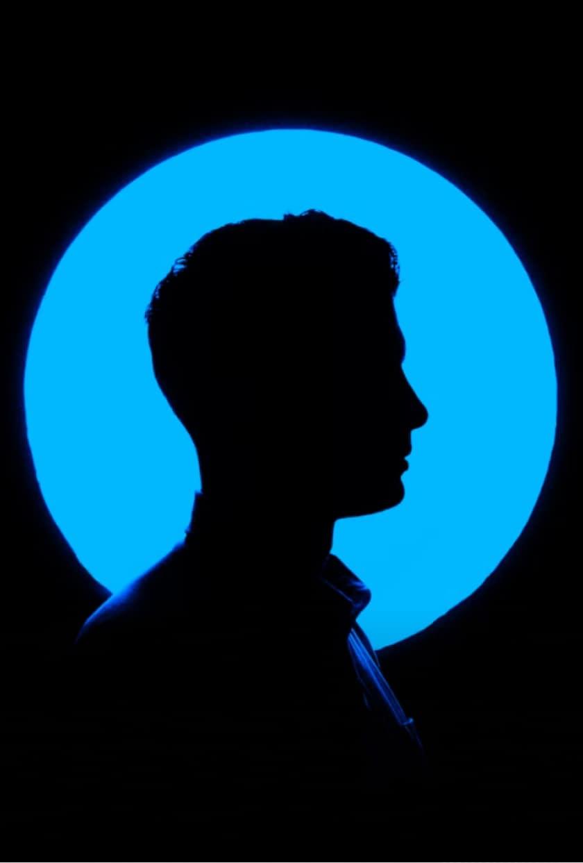 Silhouette of face